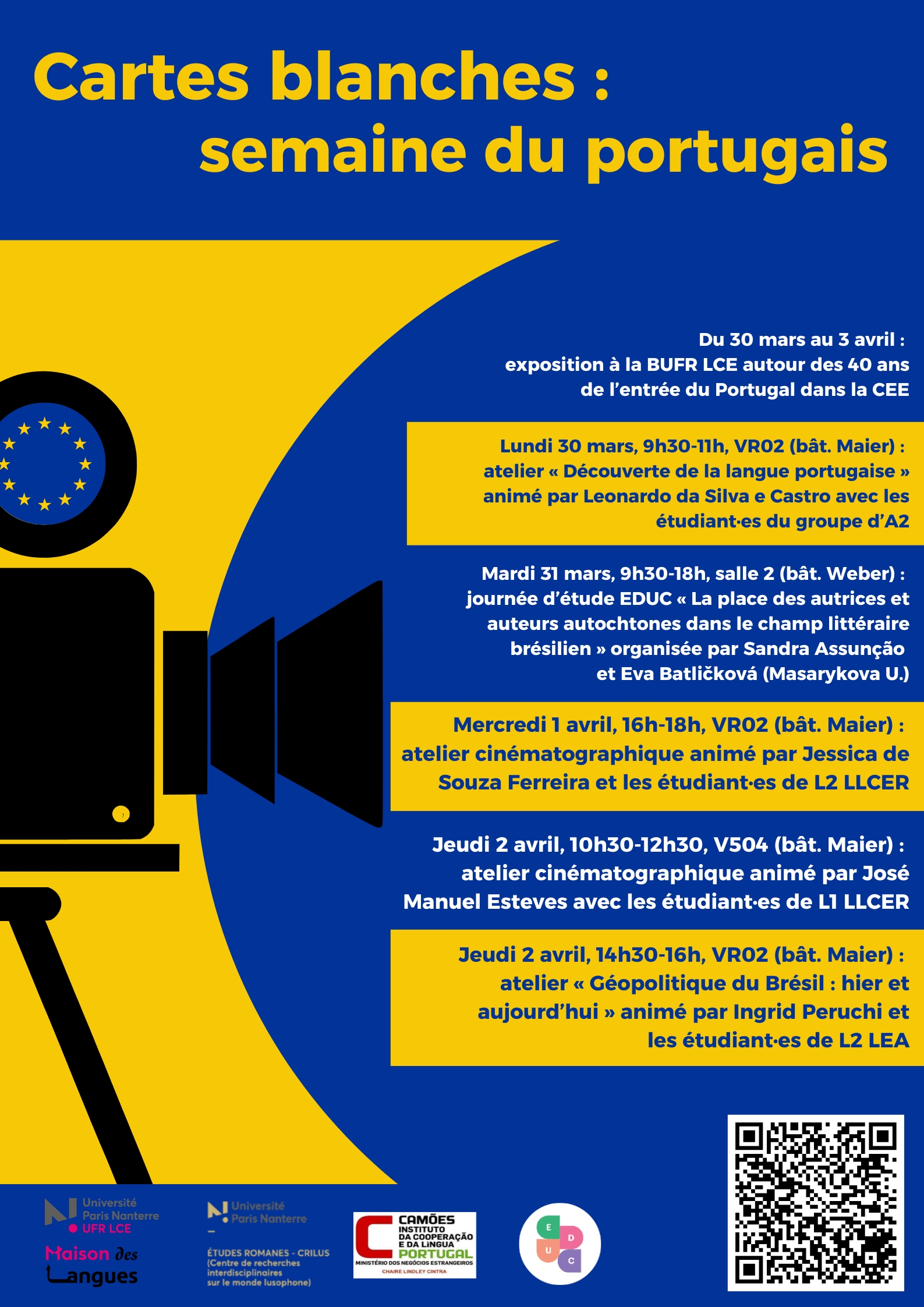 Cartes blanches : semaine du portugais